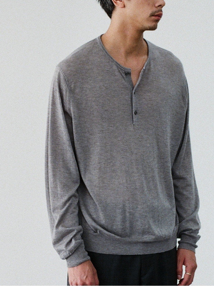 Te/Ca Milled Henley Knit