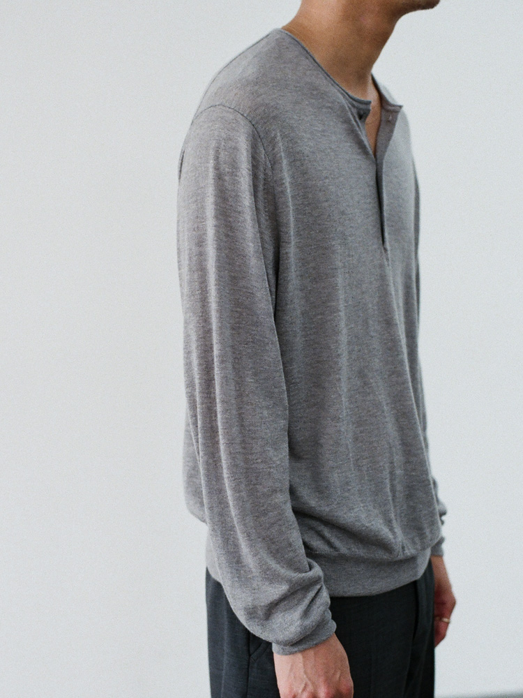 Te/Ca Milled Henley Knit