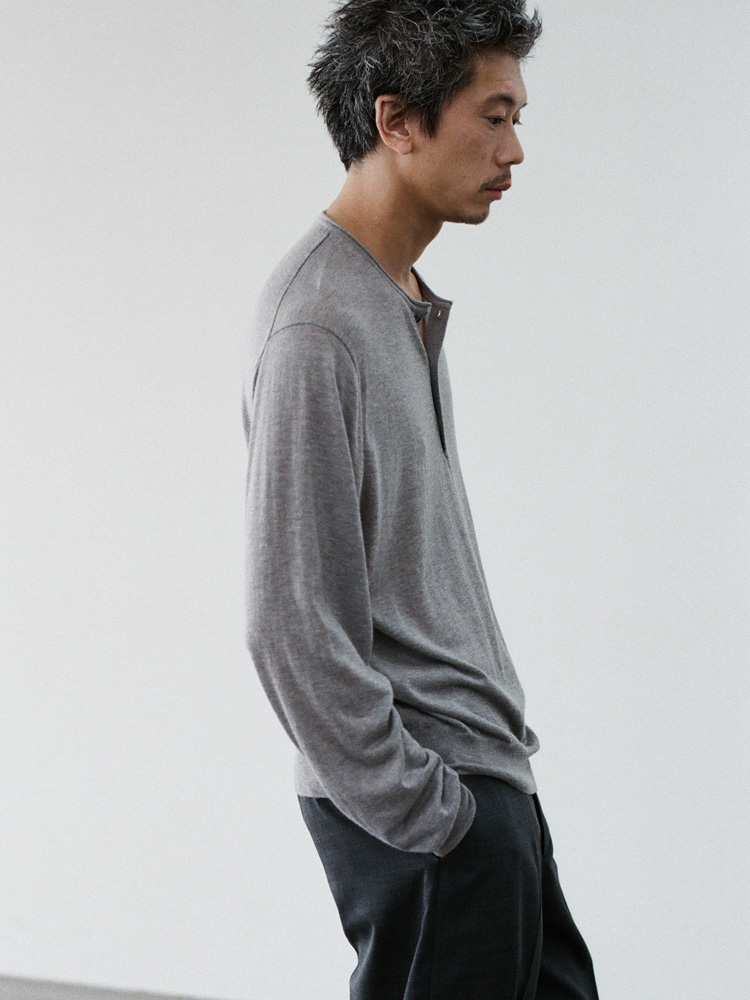 Te/Ca Milled Henley Knit