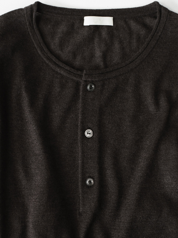 Te/Ca Milled Henley Knit