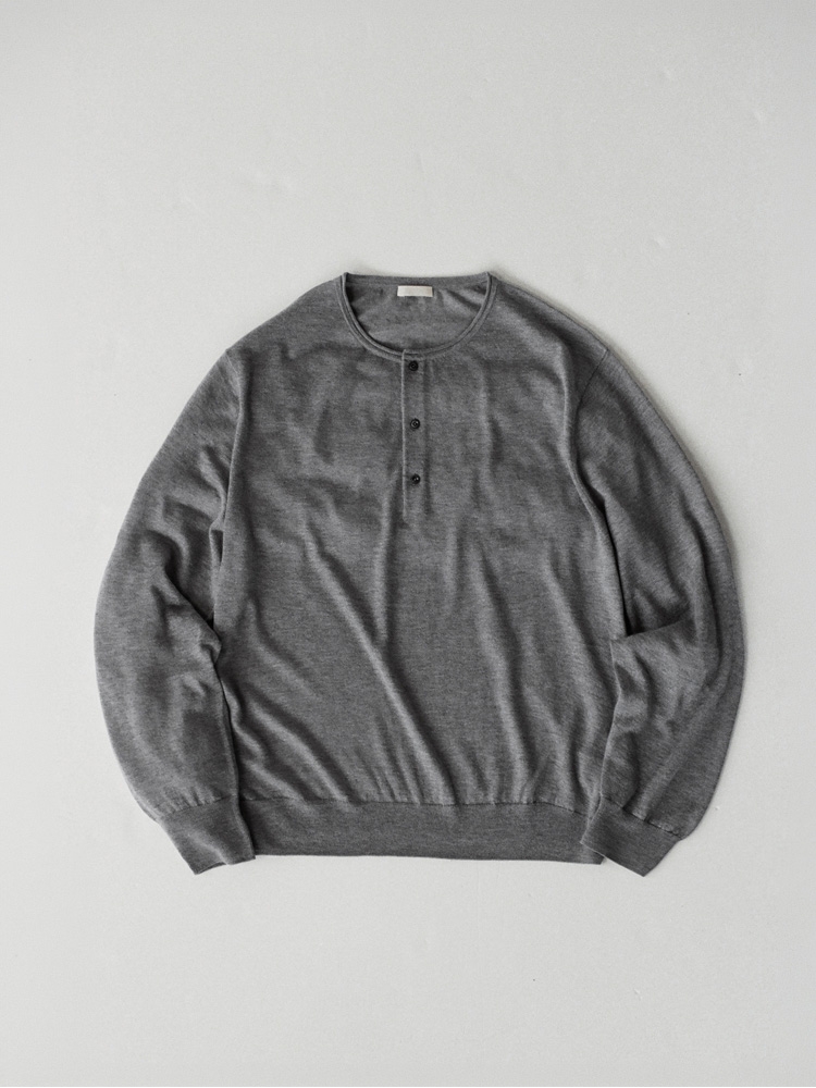 Te/Ca Milled Henley Knit