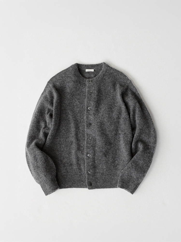 Alpaca Blend Crew Neck Cardigan