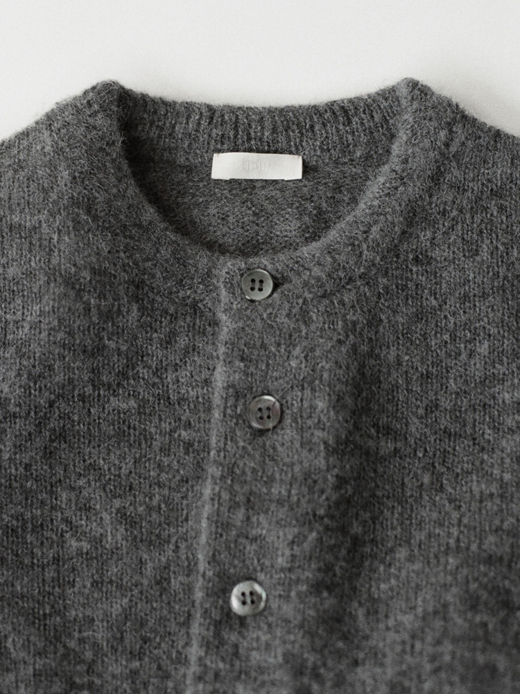 Alpaca Blend Crew Neck Cardigan