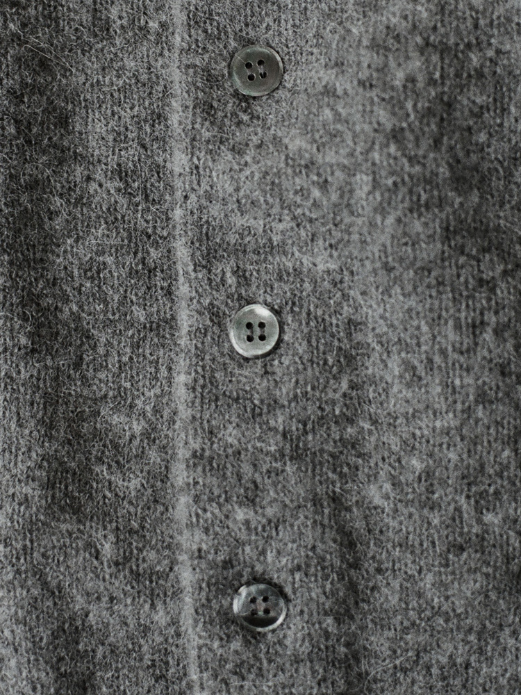 Alpaca Blend Crew Neck Cardigan