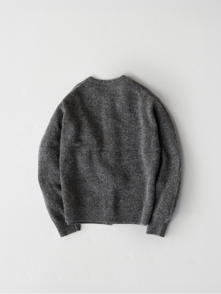 Alpaca Blend Crew Neck Cardigan