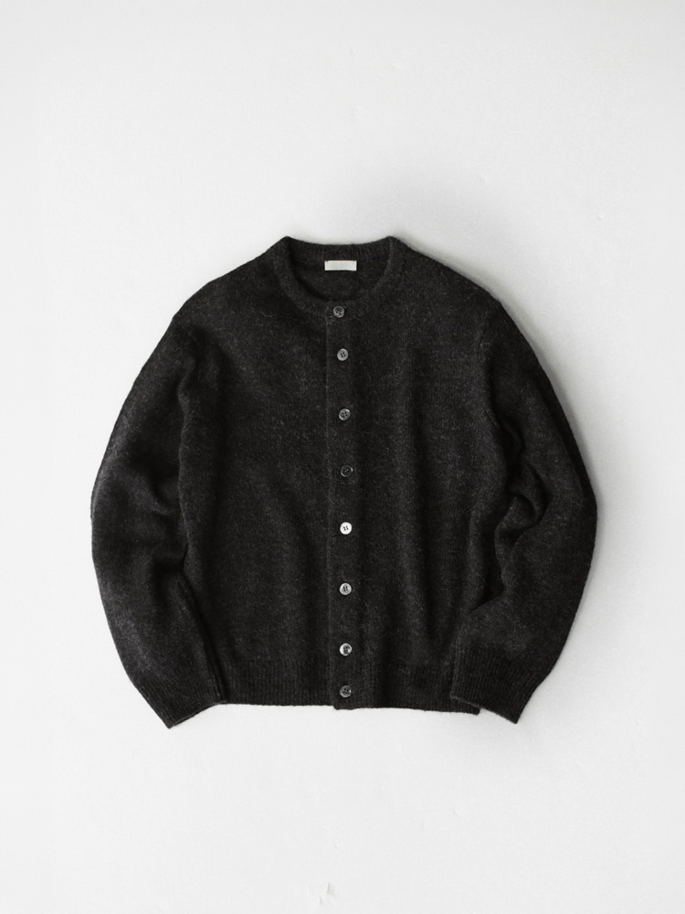 Alpaca Blend Crew Neck Cardigan