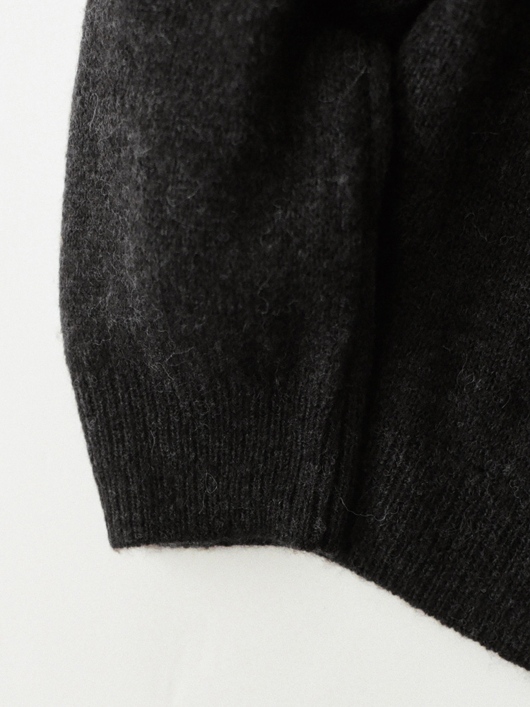 Alpaca Blend Crew Neck Cardigan