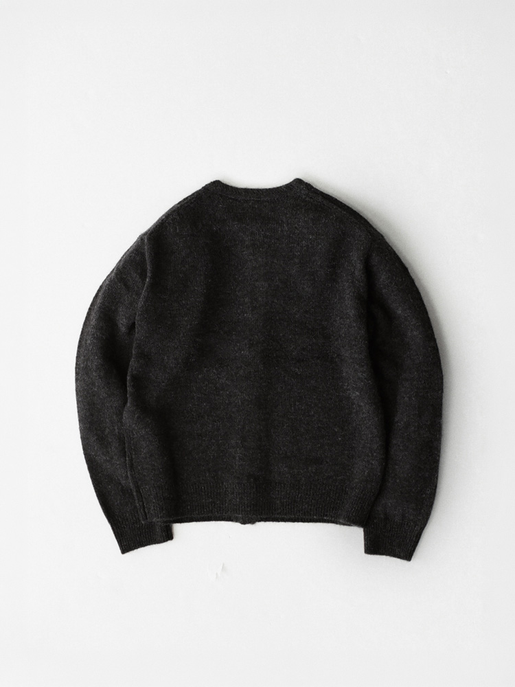 Alpaca Blend Crew Neck Cardigan