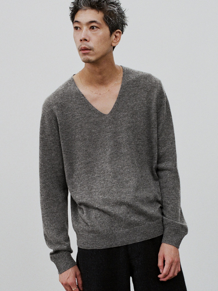 W/Ca Milled V-Neck Knit