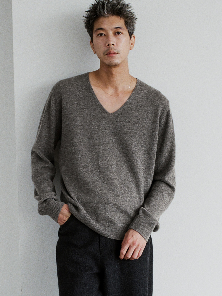 W/Ca Milled V-Neck Knit