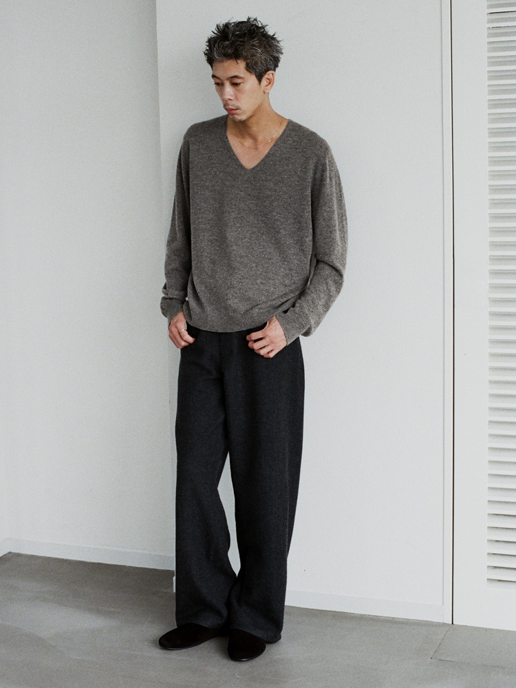 W/Ca Milled V-Neck Knit