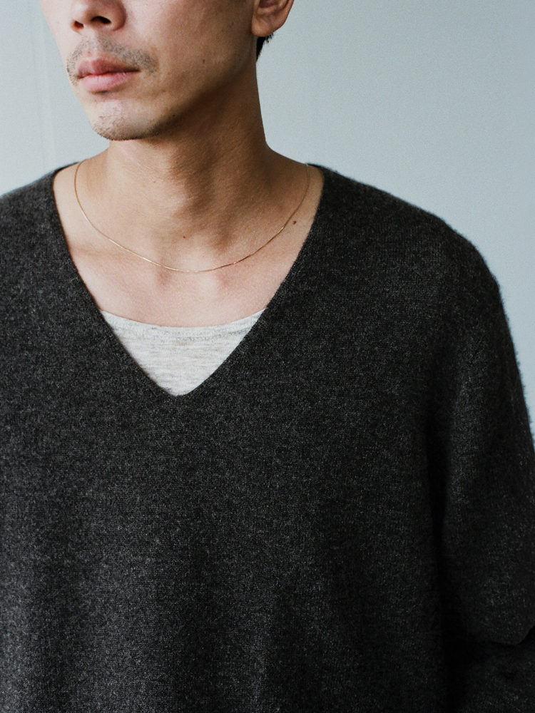 W/Ca Milled V-Neck Knit