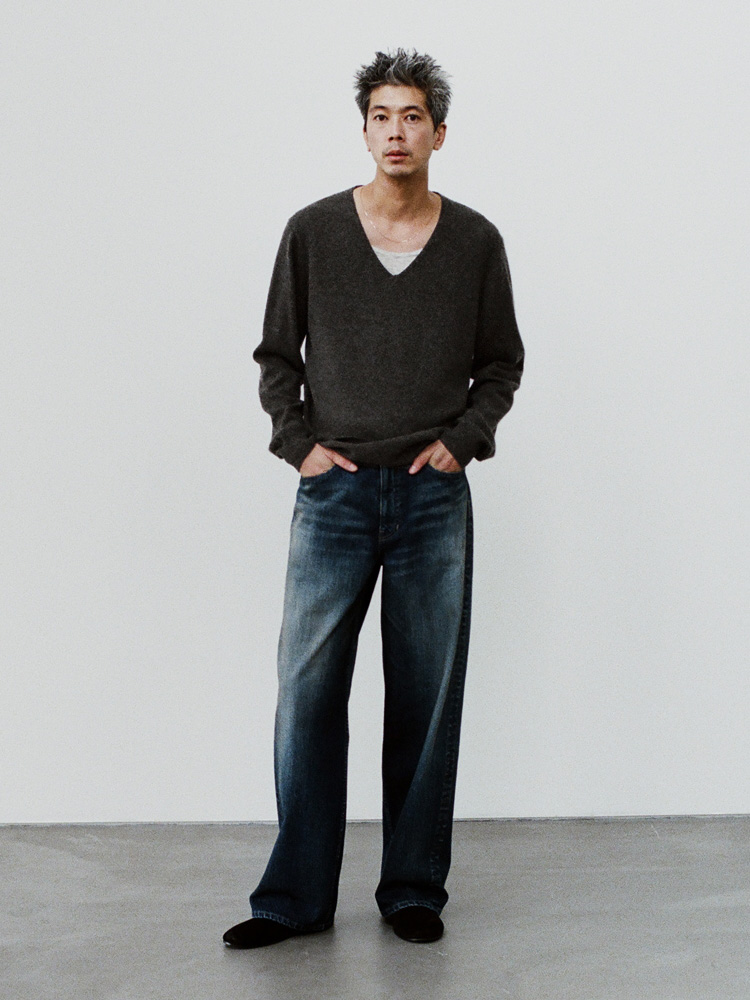 W/Ca Milled V-Neck Knit