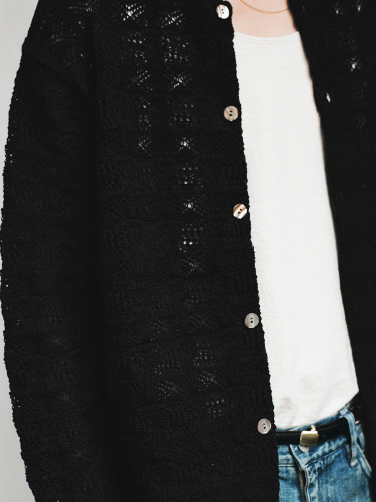 Crochet Knit Lounge Jacket