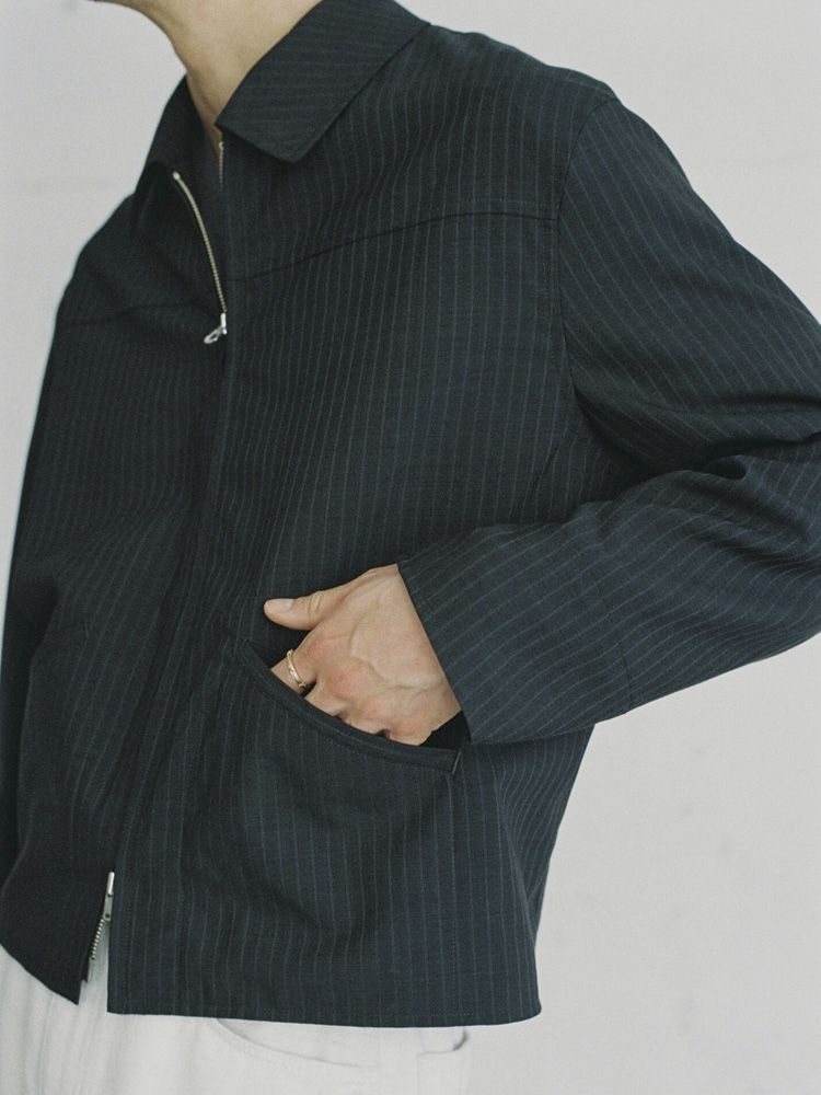 Wool Cropped Sport Jacket