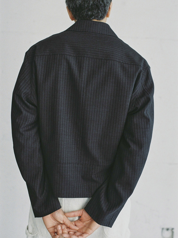 Wool Cropped Sport Jacket