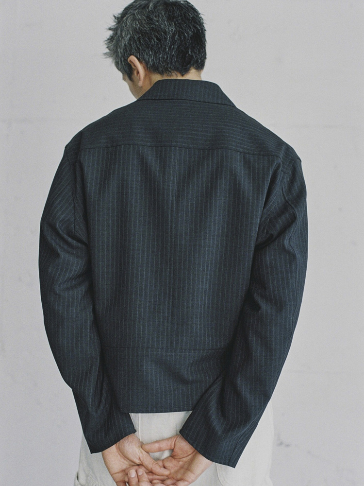 Wool Cropped Sport Jacket