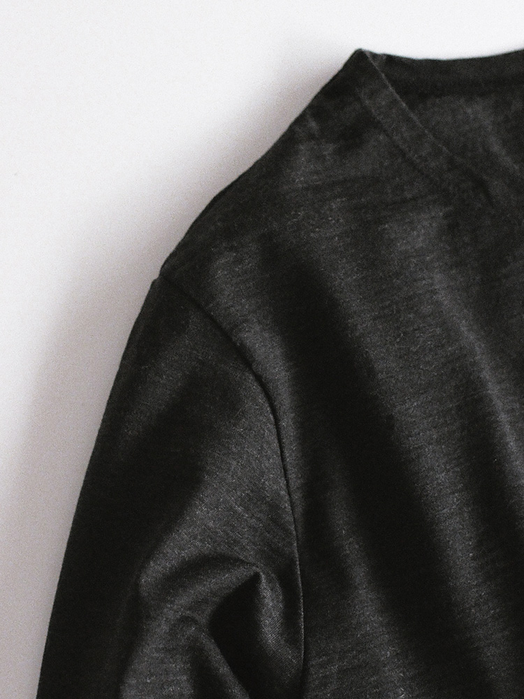 Wool Jersey Henley L/S Tee