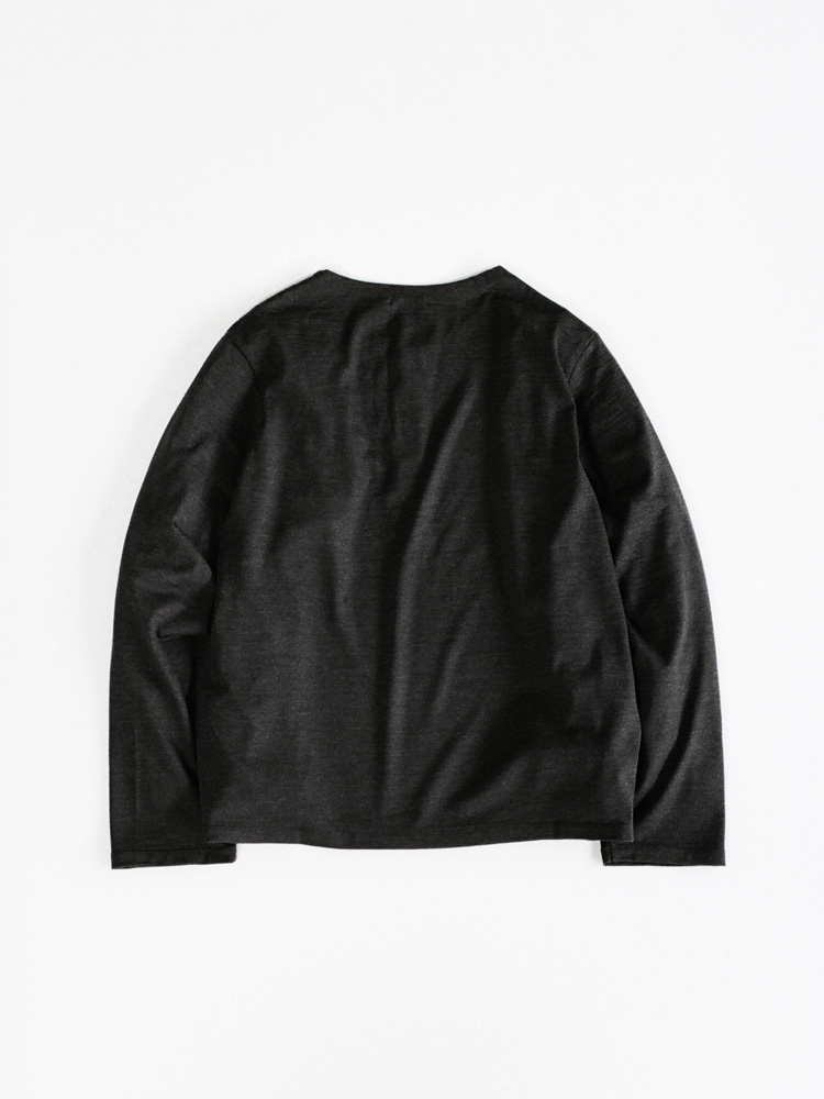 Wool Jersey Henley L/S Tee