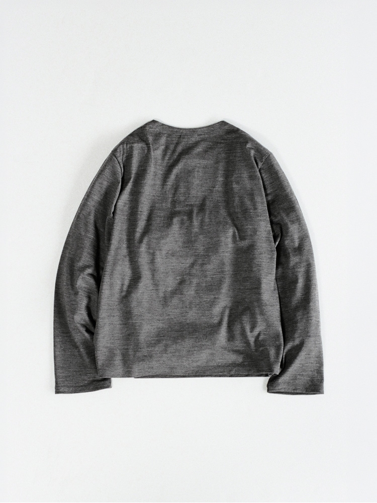 Wool Jersey Henley L/S Tee