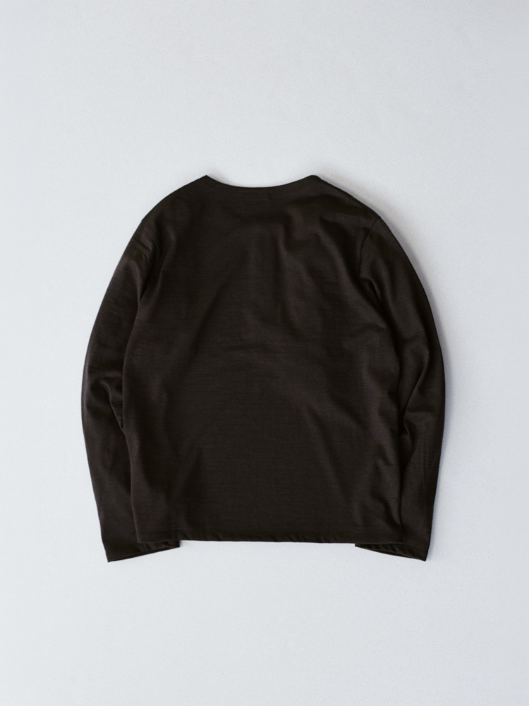 Wool Jersey Henley L/S Tee