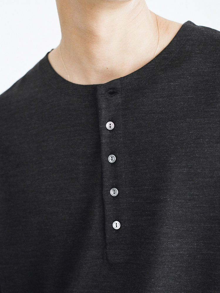 Wool Jersey Henley T-Shirt