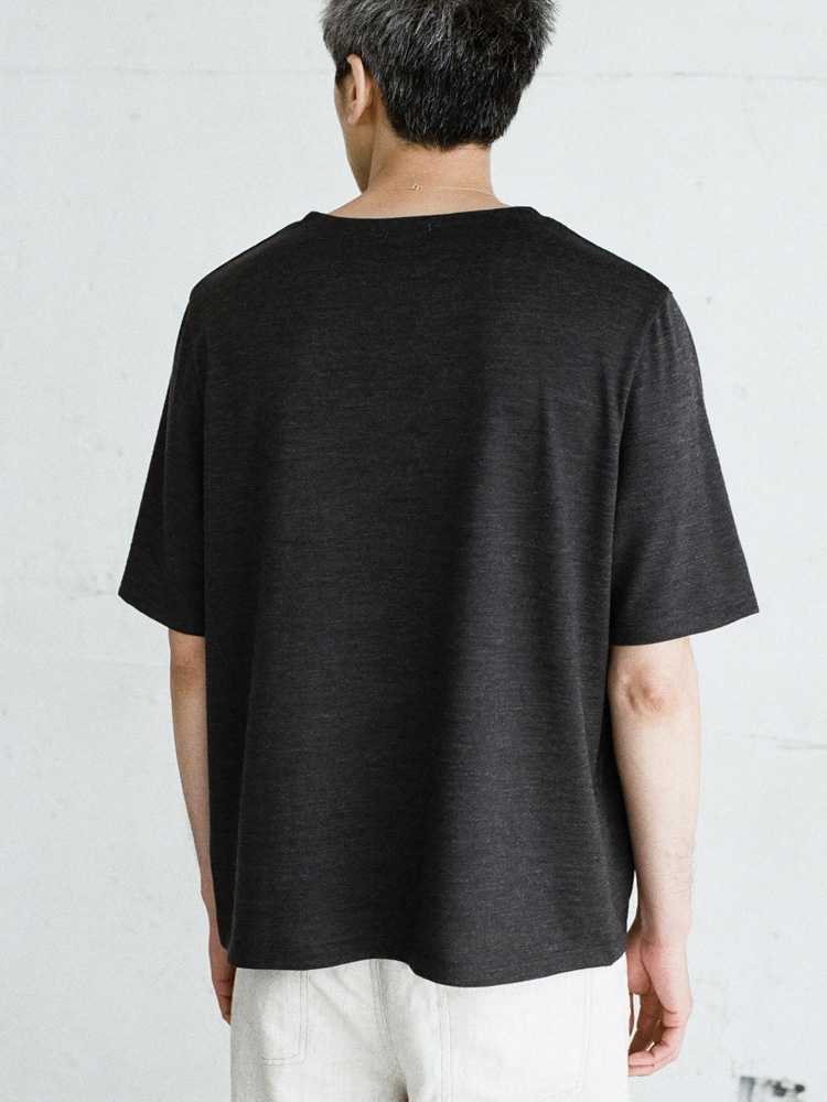 Wool Jersey Henley T-Shirt