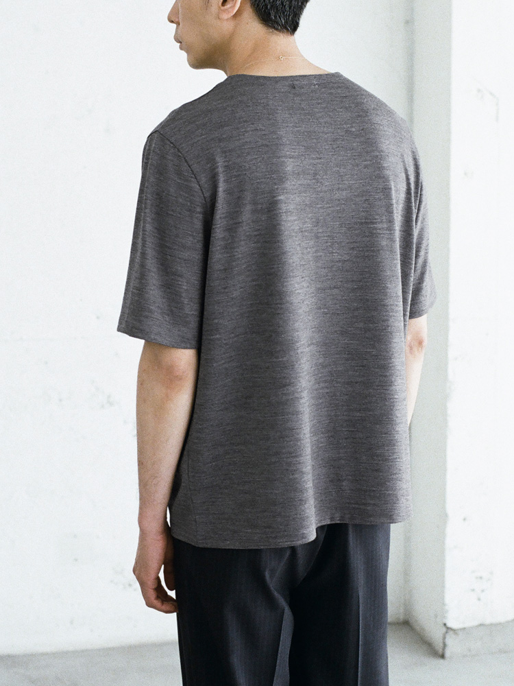 Wool Jersey Henley T-Shirt