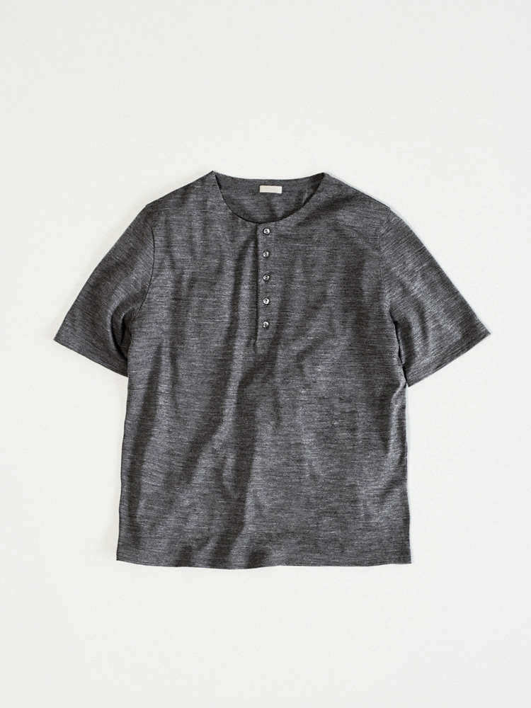 Wool Jersey Henley T-Shirt