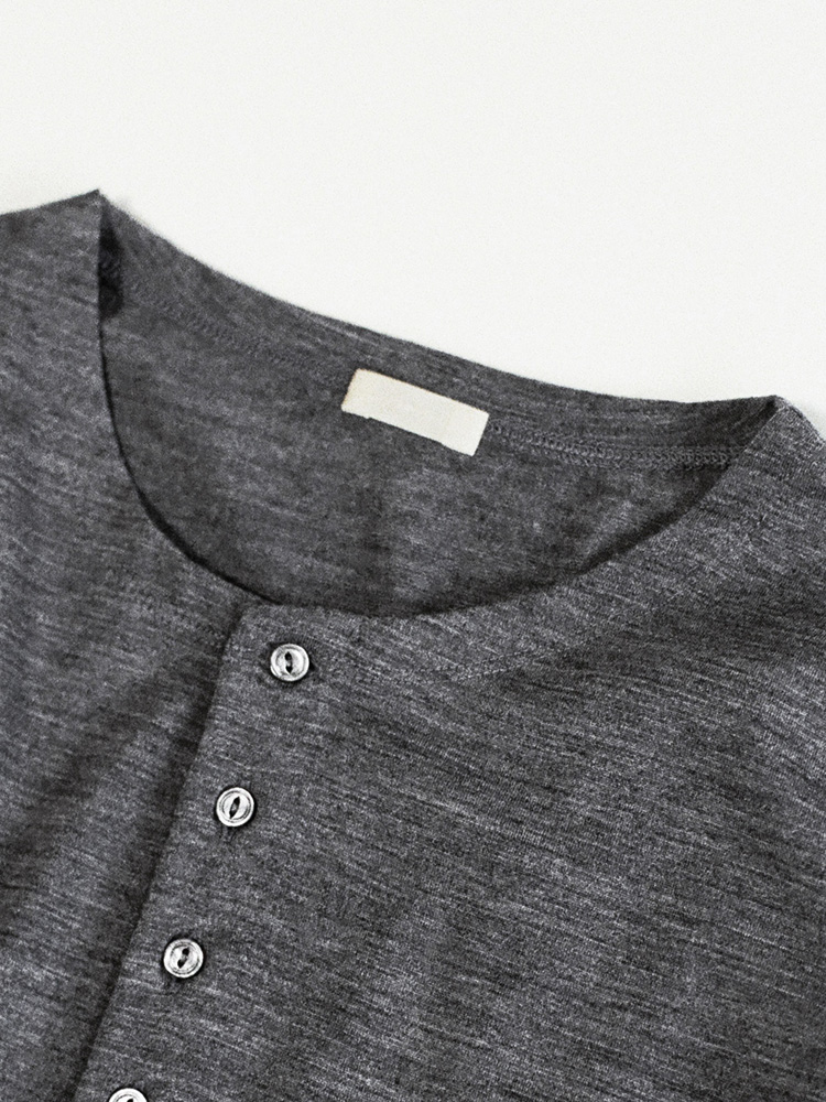 Wool Jersey Henley T-Shirt