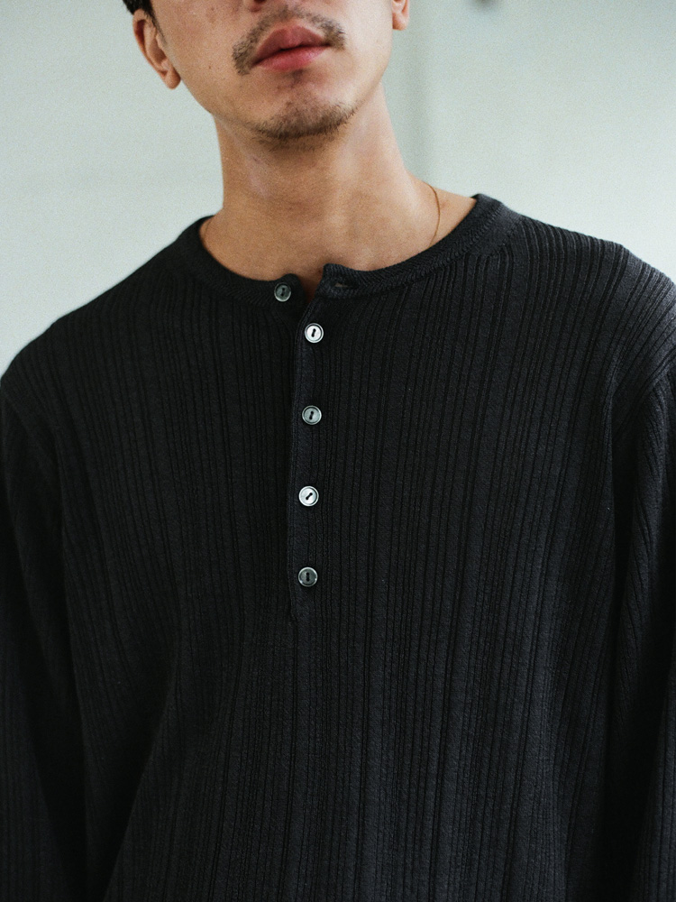 Vis/Li Random Rib Henry Knit