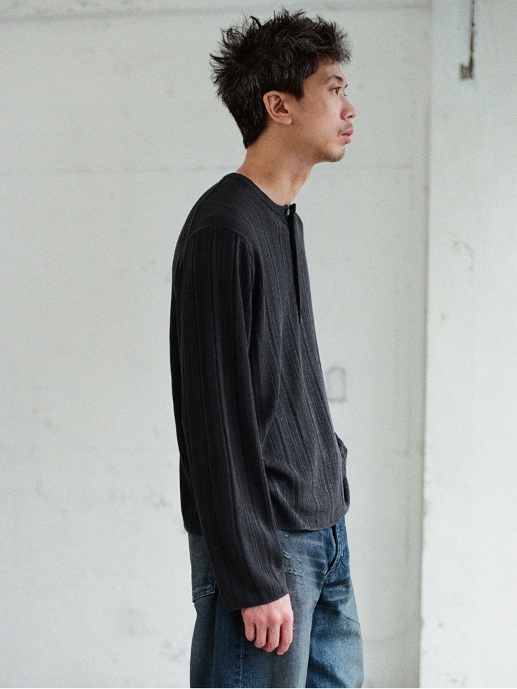 Vis/Li Random Rib Henry Knit
