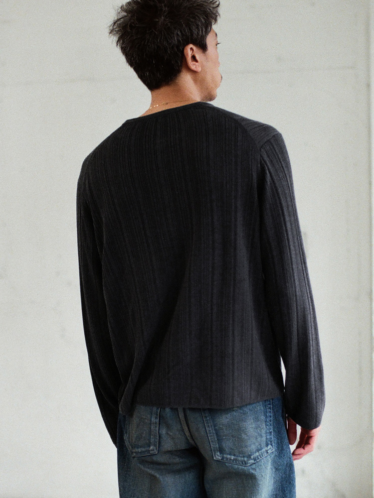 Vis/Li Random Rib Henry Knit