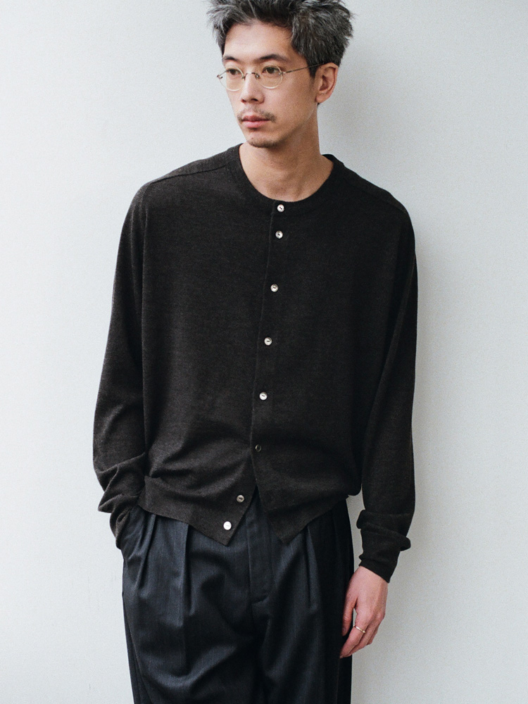 W/Si/Ca 18G Crew Cardigan