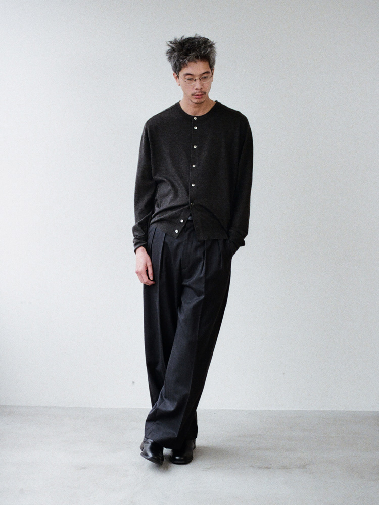 W/Si/Ca 18G Crew Cardigan