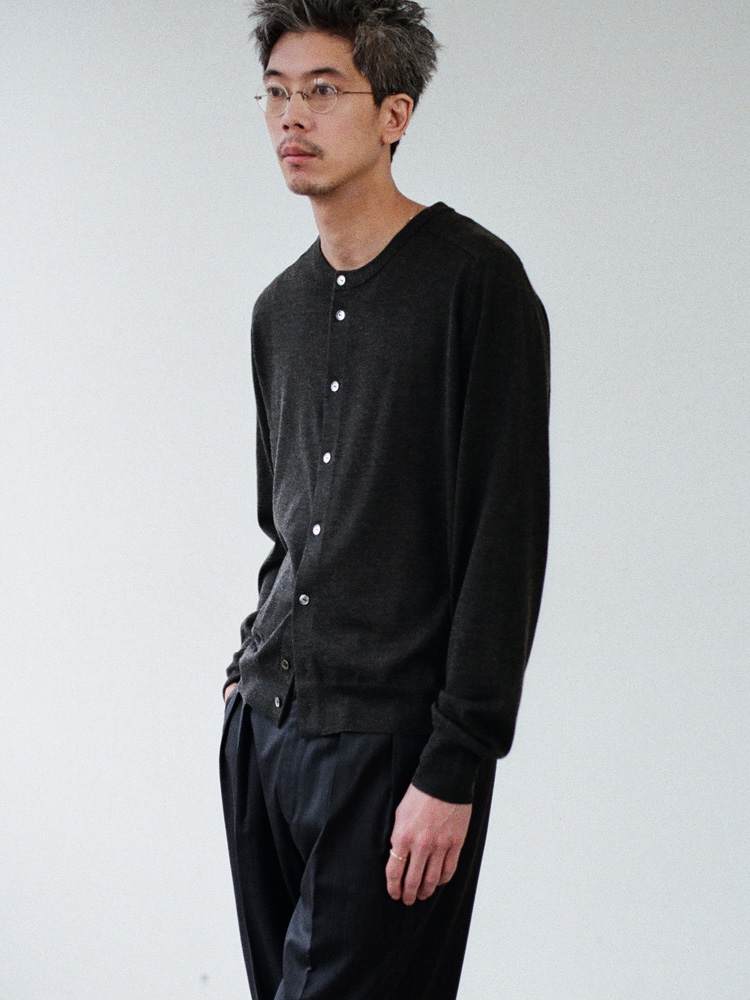 W/Si/Ca 18G Crew Cardigan