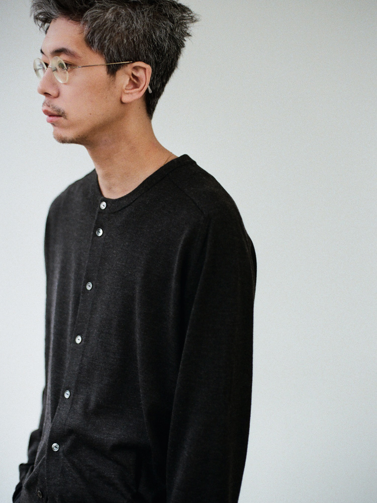 W/Si/Ca 18G Crew Cardigan