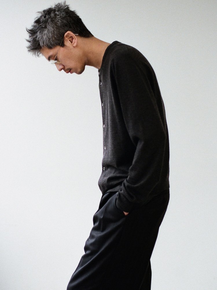 W/Si/Ca 18G Crew Cardigan