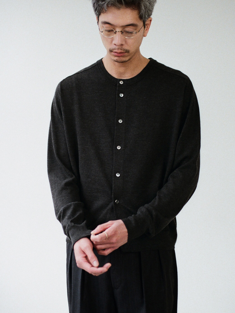 W/Si/Ca 18G Crew Cardigan