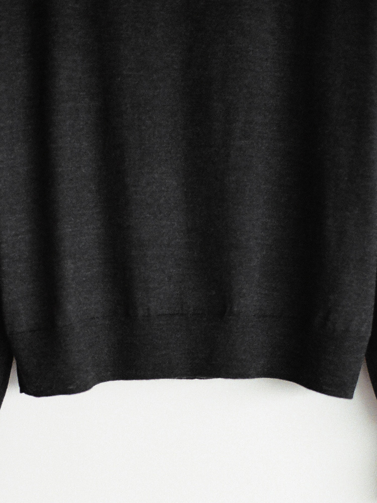 W/Si/Ca 18G Crew Cardigan