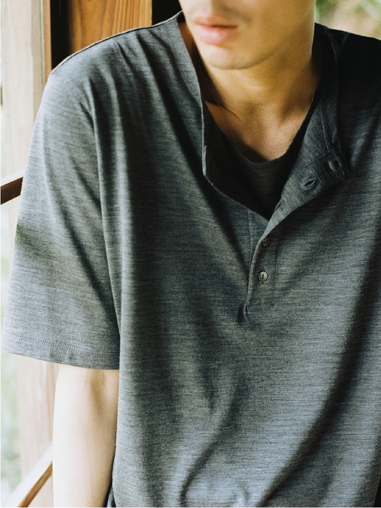 Wool Jersey Henley T-Shirt / 商品詳細ページ / LIDNM / Llife ONLINE